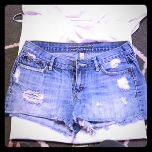 Ambercrombie  low rise distressed shorts